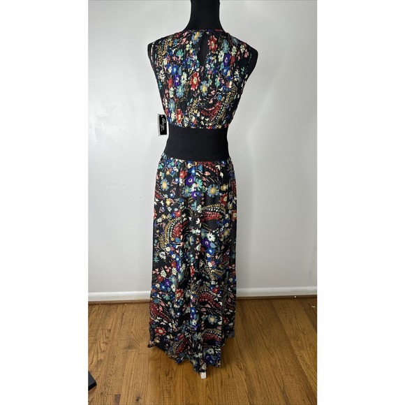 Beige By Eci Sleeveless Maxi Dress Small Floral Boho Cottage Core Maxi NWT - Picture 11 of 16
